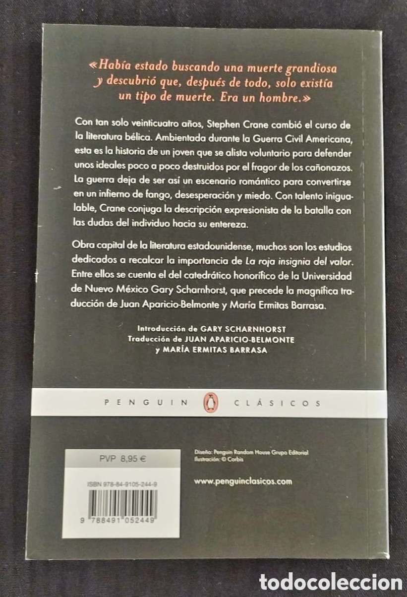Libros: STEPHEN CRANE. LA ROJA INSIGNIA DEL VALOR - Foto 2