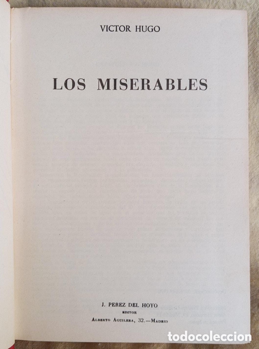 Libros: ENV&Iacute;O GRATIS. Los Miserables. Autor: V&iacute;ctor Hugo. - Foto 2