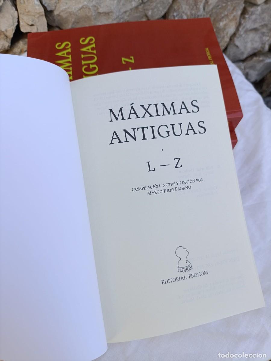 Libros: M&aacute;ximas Antiguas L-Z - Foto 2