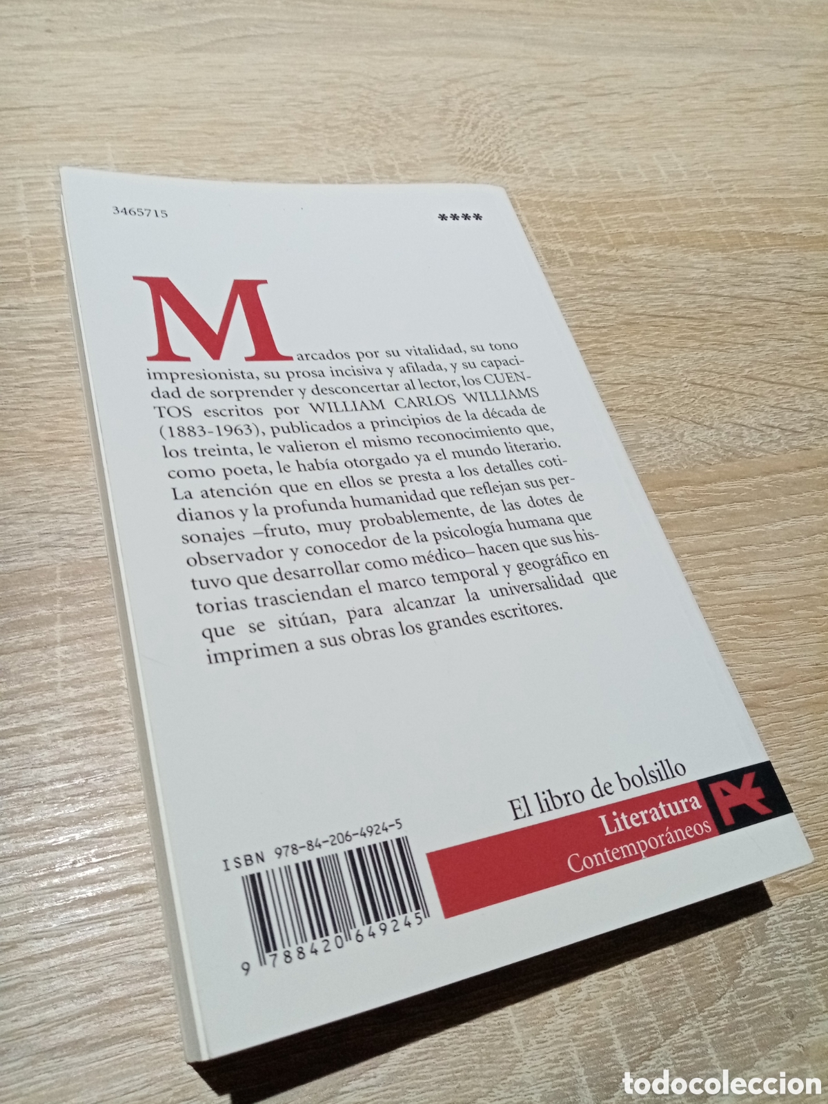 Libros: CUENTOS COMPLETOS, WILLIAM CARLOS WILLIAMS - Foto 2