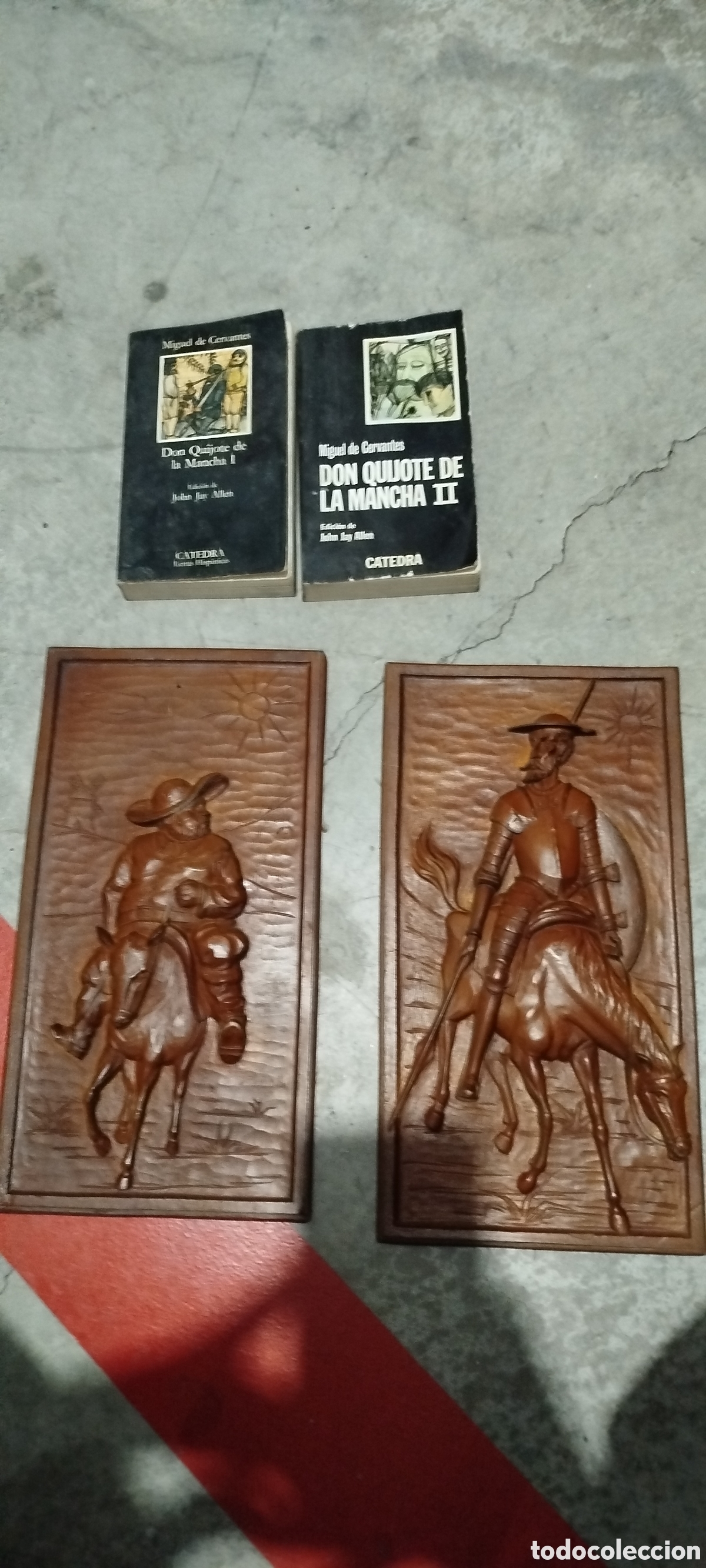 Libros: Libro del quijote con talla a juego - Foto 1