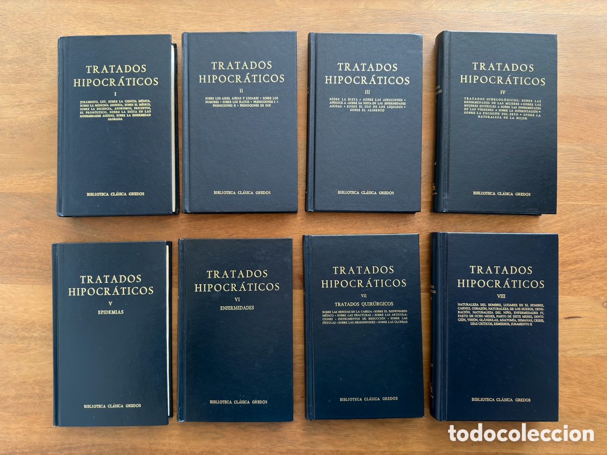 Libros: TRATADOS HIPOCR&Aacute;TICOS, obra completa en ocho tomos / Biblioteca Cl&aacute;sica Gredos