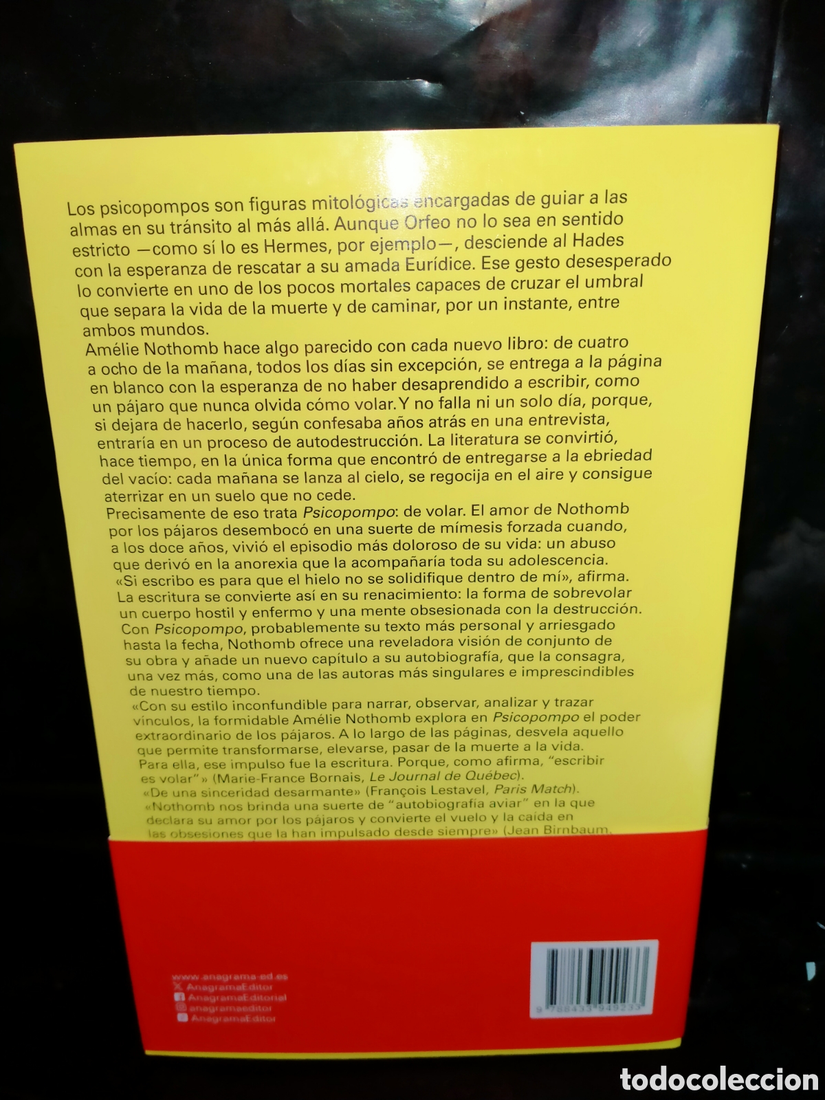 Libros: AM&Eacute;LIE NOTHOMB. PSICOPOMPO .ANAGRAMA - Foto 2