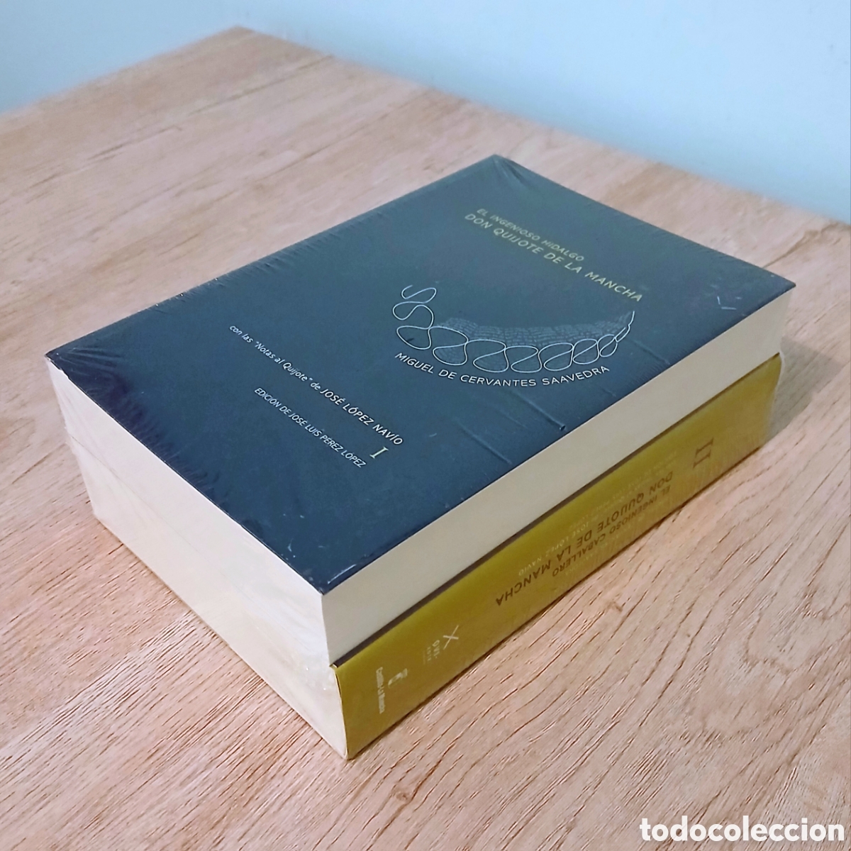 Libros: El ingenioso hidalgo Don Quijote de la Mancha (Tomos I y II). Notas de Jos&eacute; L&oacute;pez Navio.