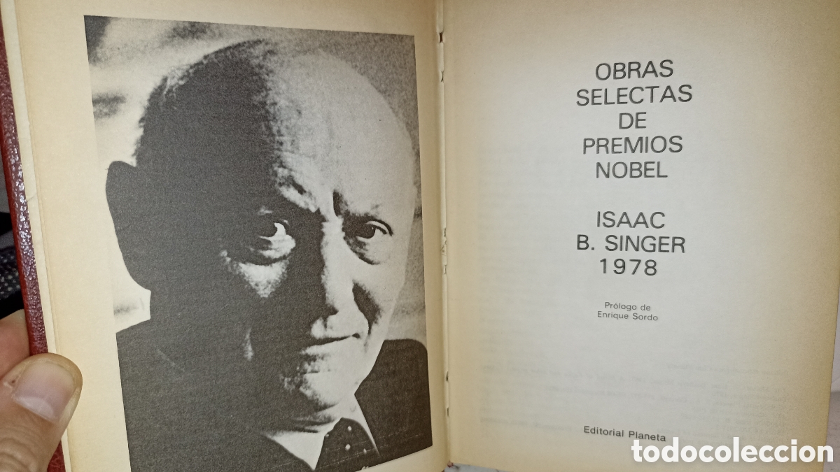 Libros: Libro Obras Selectas Premios Nobel - Isaac B. Singer (Editorial Planeta