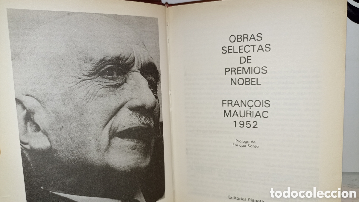 Libros: Obras Selectas de Premios Nobel Fran&ccedil;ois Mauriac,1952