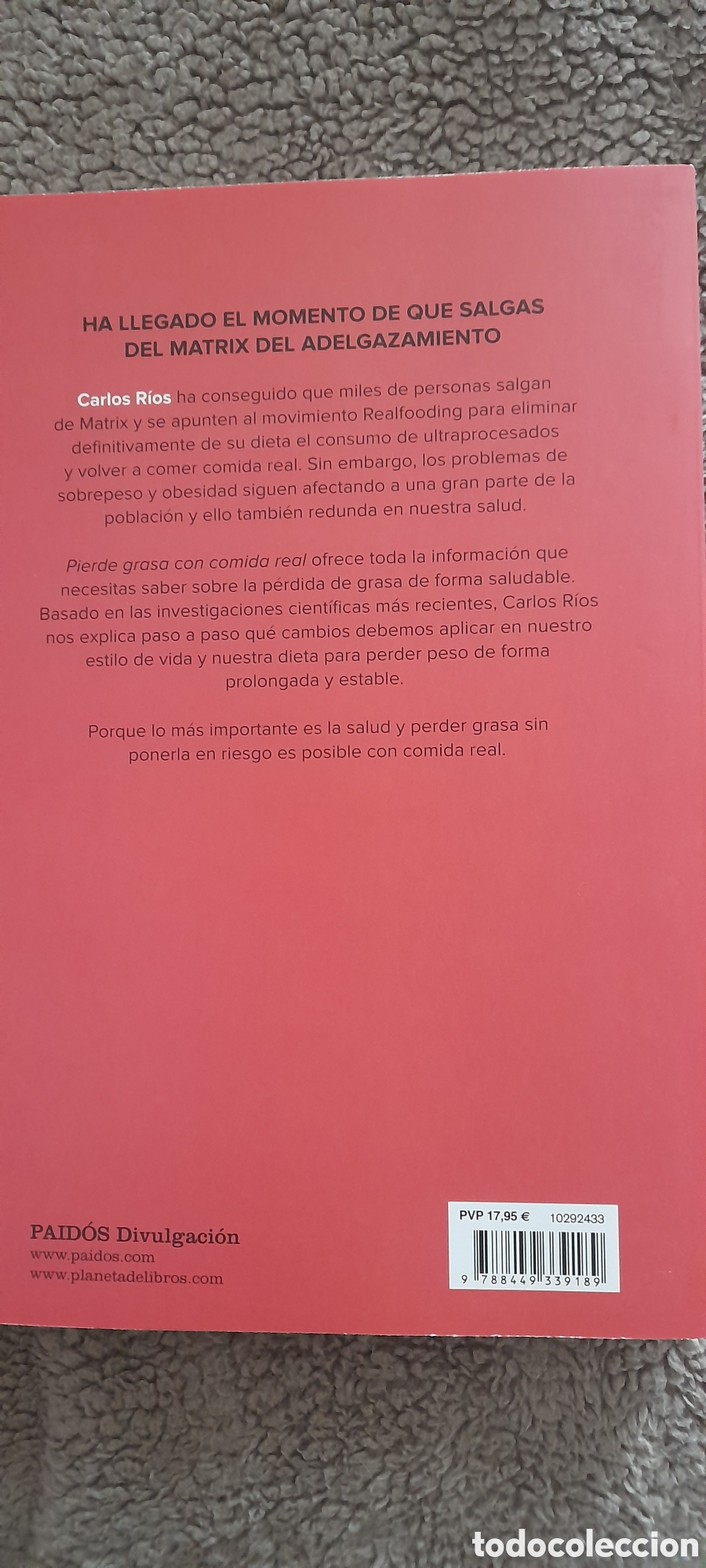 Libros: Pierde grasa con comida real. Carlos Rios - Foto 2