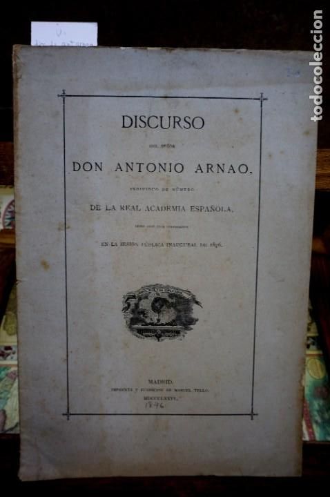 Libros: arnao antonio.discurso. - Foto 1