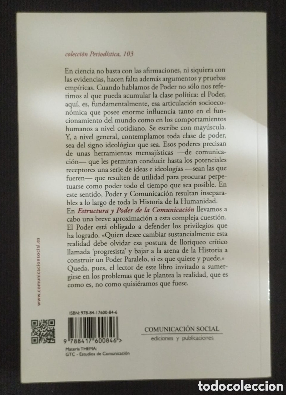 Libros: ESTRUCTURA Y PODER DE LA COMUNICACION. RAM&Oacute;N REIG - Foto 2
