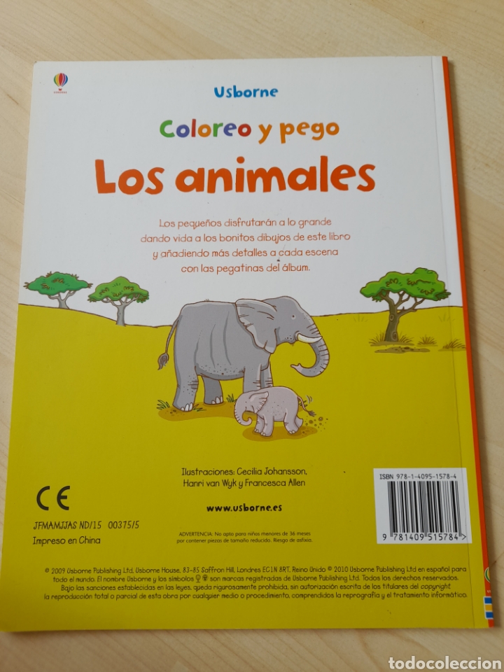 Libros: Coloreo y pego. Los animales - Foto 2