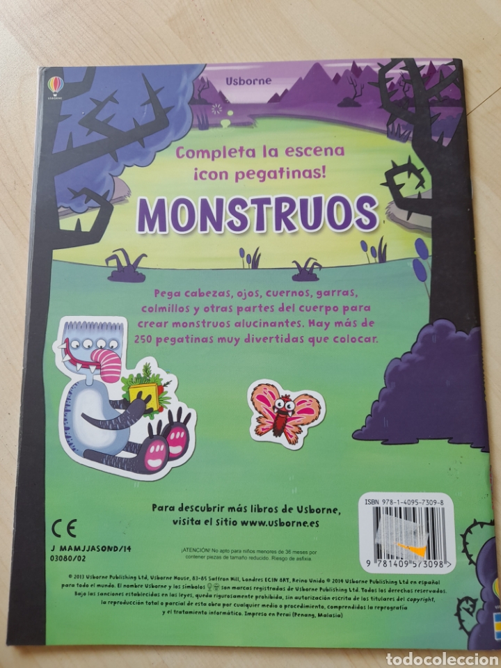 Libros: Monstruos. Completa la escena con pegatinas - Foto 2