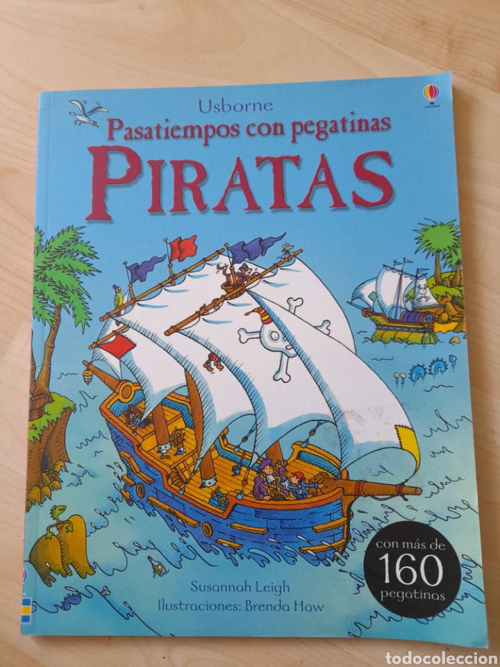 Libros: Pasatiempos con pegatinas. Piratas. - Foto 1