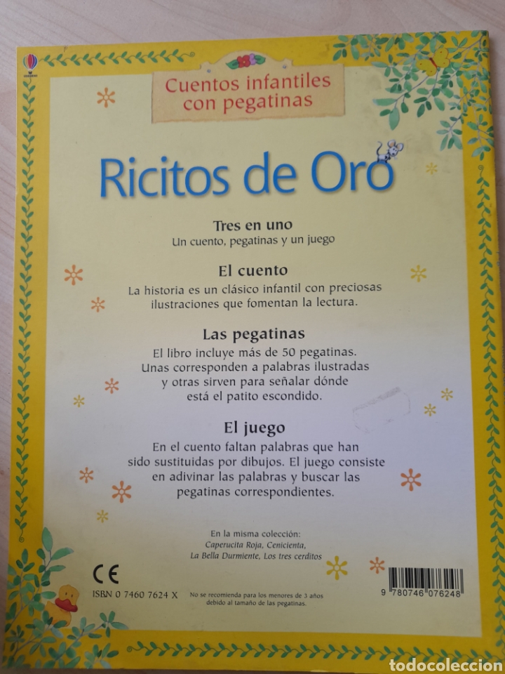 Libros: Ricitos de oro. Cuento infantil con pegatinas - Foto 2