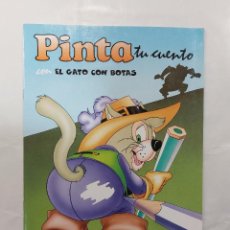 Libros: PINTA TU CUENTO - EL GATO CON BOTAS. Lote 356354120