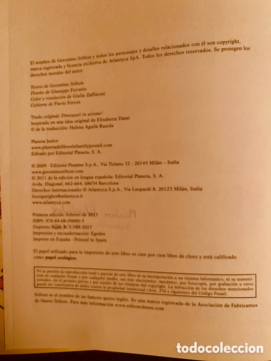 Libros: Dinosaurios en Acci&oacute;n (Geronimo Stilton) - Foto 5