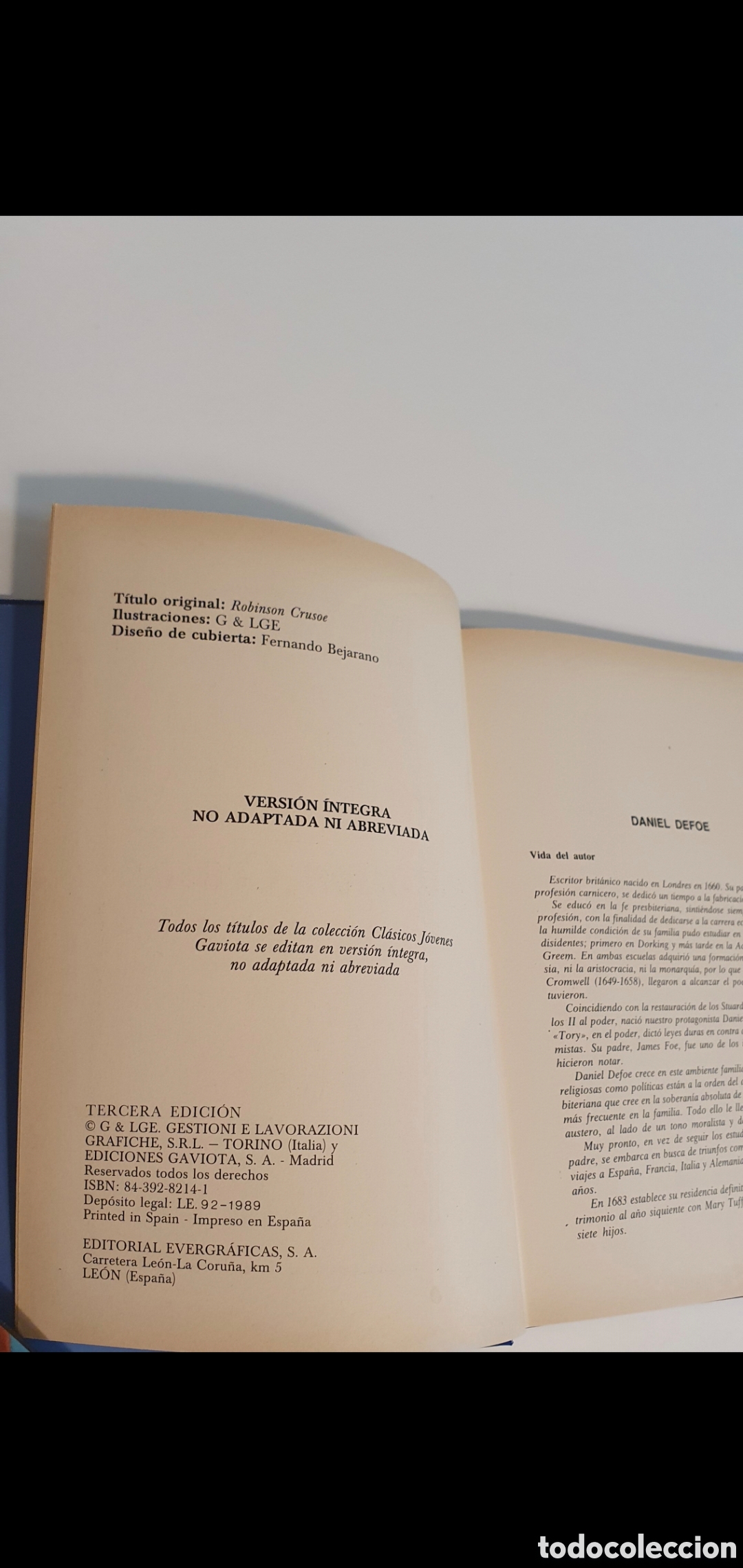 Libros: Libro Robinson Crusoe, versi&oacute;n integra de Daniel Defoe - Foto 9