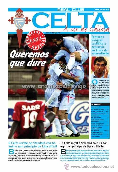 Coleccionismo deportivo: PROGRAMA - PERIODICO DEL PARTIDO CELTA - STANDARD DE LIEJA - UEFA 06/07 - Foto 1
