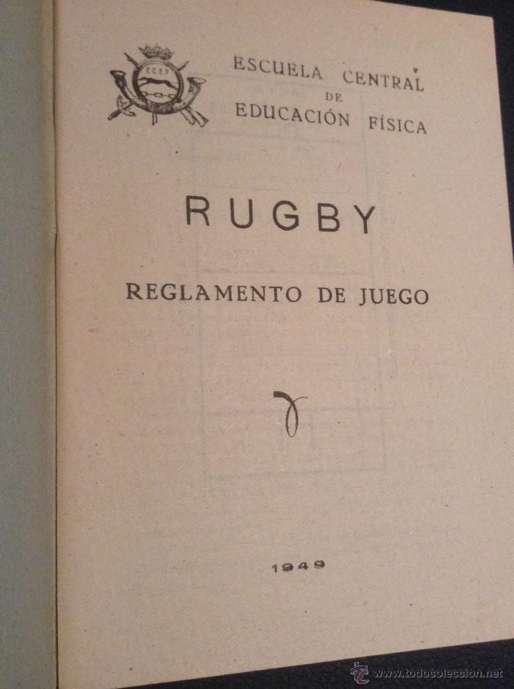 Coleccionismo deportivo: libro manual  reglamento de rugby de 1949 - Foto 2