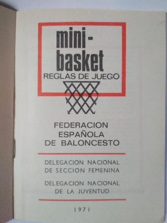 Coleccionismo deportivo: MINI-BASKET - REGLAS OFICIALES -1971 - Foto 2