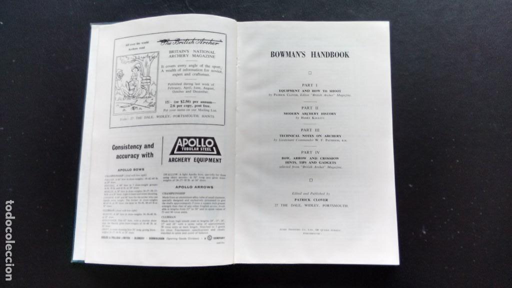 Coleccionismo deportivo: BOWMANS HANDBOOK FOR THE PRACTICAL ARCHER. PATRICK CLOVER. FOURTH EDITION, 1957. - Foto 5