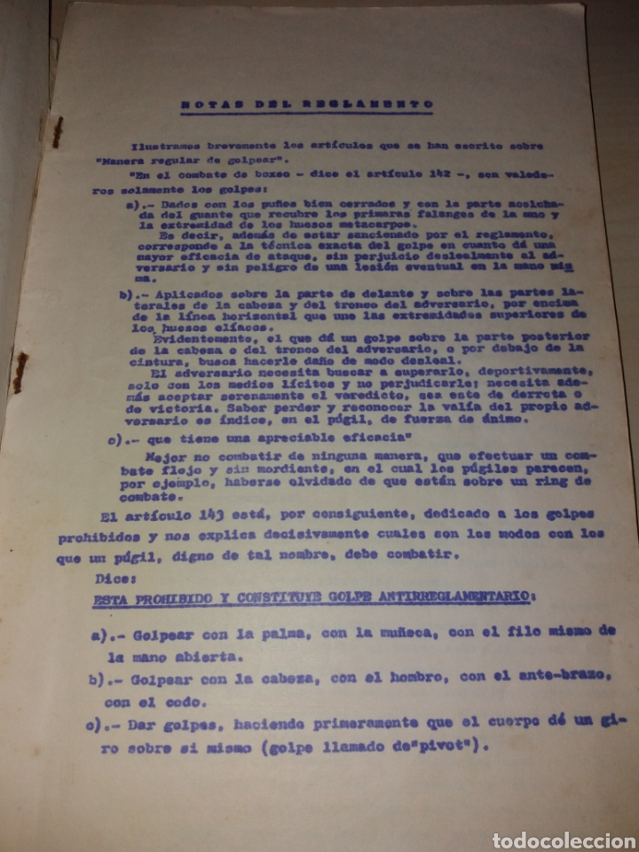 Coleccionismo deportivo: ELEMENTOS DE BOXEO - Antiguo manual, normativas de Boxeo - Foto 2