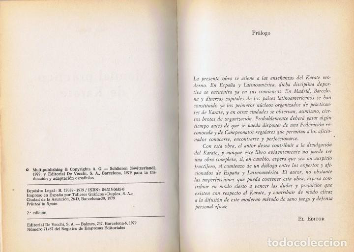 Coleccionismo deportivo: MANUAL PR&Aacute;CTICO DE KARATE CESAR BARIOLI - Foto 2
