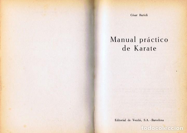 Coleccionismo deportivo: MANUAL PR&Aacute;CTICO DE KARATE CESAR BARIOLI - Foto 3