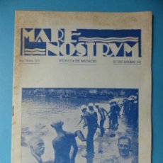 Coleccionismo deportivo: REVISTA MARE NOSTRUM DE NATACION - Nº 12 Y 13, BARCELONA - AÑO 1931