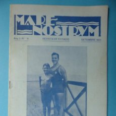 Coleccionismo deportivo: REVISTA MARE NOSTRUM DE NATACION - Nº 11, BARCELONA - AÑO 1931