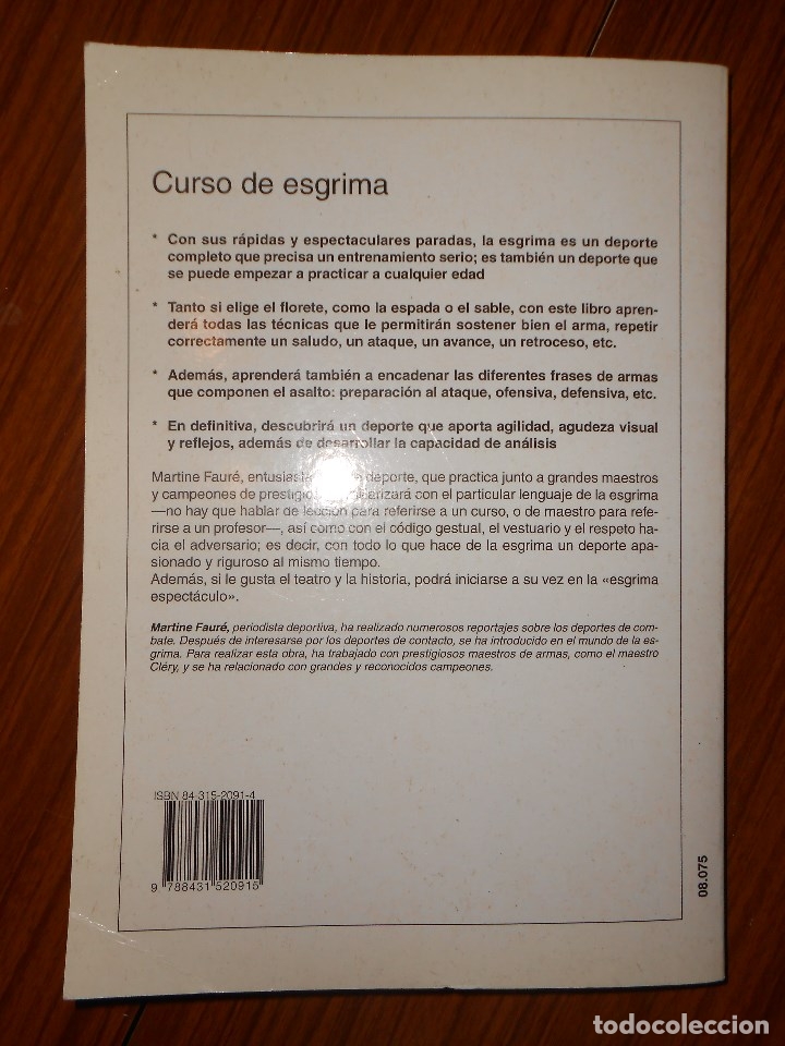 Coleccionismo deportivo: CURSO DE ESGRIMA. MARTINE FAURE. EDITORIAL DE VECCHI. - Foto 11