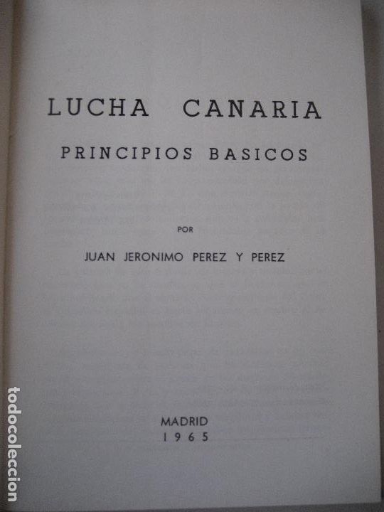 Coleccionismo deportivo: Lucha Canaria. Principios Basicos.1965. Juan Jeronimo Perez. - Foto 2