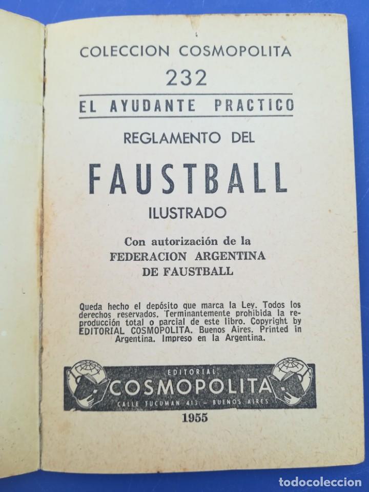 Coleccionismo deportivo: REGLAMENTO DE FAUSTBALL - EDITORIAL COSMOPOLITA - Foto 2