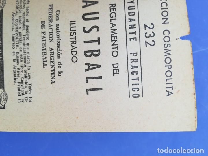 Coleccionismo deportivo: REGLAMENTO DE FAUSTBALL - EDITORIAL COSMOPOLITA - Foto 3