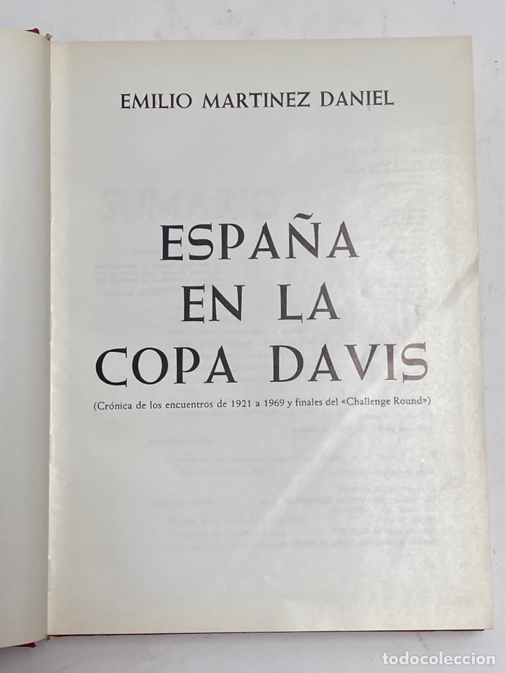 Coleccionismo deportivo: L-3622. ESPAÑA EN LA COPA DAVIS. EMILIO MARTINEZ. PRIMERA EDICION,1950. - Foto 3 - 215510463