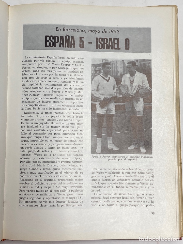 Coleccionismo deportivo: L-3622. ESPAÑA EN LA COPA DAVIS. EMILIO MARTINEZ. PRIMERA EDICION,1950. - Foto 7 - 215510463