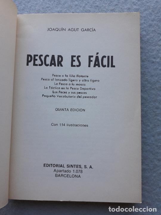 Coleccionismo deportivo: Pescar es F&aacute;cil. Joaqu&iacute;n Agut. - Foto 2