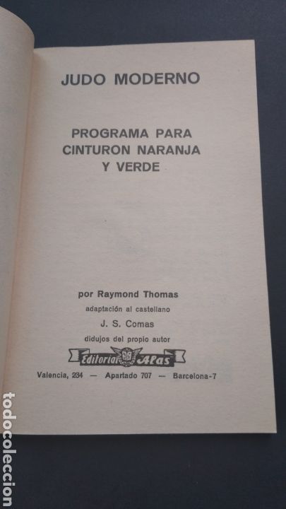 Coleccionismo deportivo: Judo Moderno Programa Cintur&oacute;n Naranja y Verde Raymond Thomas Cintur&oacute;n negro - Foto 2
