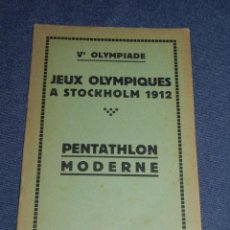 Coleccionismo deportivo: (M) OLIMPISMO PROGRAMA V OLYMPIADE JEUX PLYMPIQUES A STOCKHOLM 1912 - PENTATHLON MODERNE