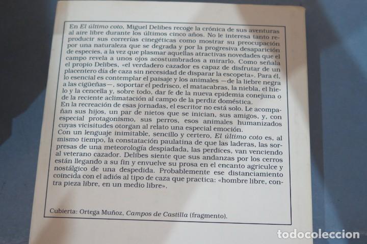 Coleccionismo deportivo: 1992.- EL ULTIMO COTO. DELIBES - Foto 2