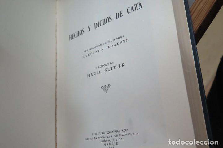 Coleccionismo deportivo: HECHOS Y DICHOS DE CAZA. SETTIER - Foto 2