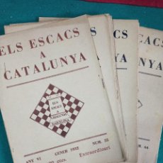 Coleccionismo deportivo: ELS ESCACS A CATALUNYA ANY 1932 DE GENER A NOVEMBRE Nº 55 AL Nº 65.