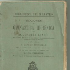 Coleccionismo deportivo: 4164.-NOCIONES DE GIMNASTICA HIGIENICA-TRATADO DE NATACION-JOAQUIN LLADO-TERCERA EDICION 1893. Lote 353948923