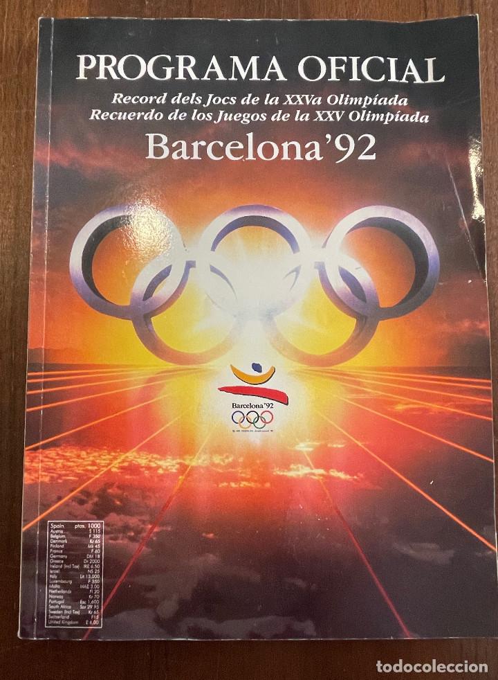 Coleccionismo deportivo: PROGRAMA OFICIAL OLIMPIADAS BARCELONA 92 C - Foto 1