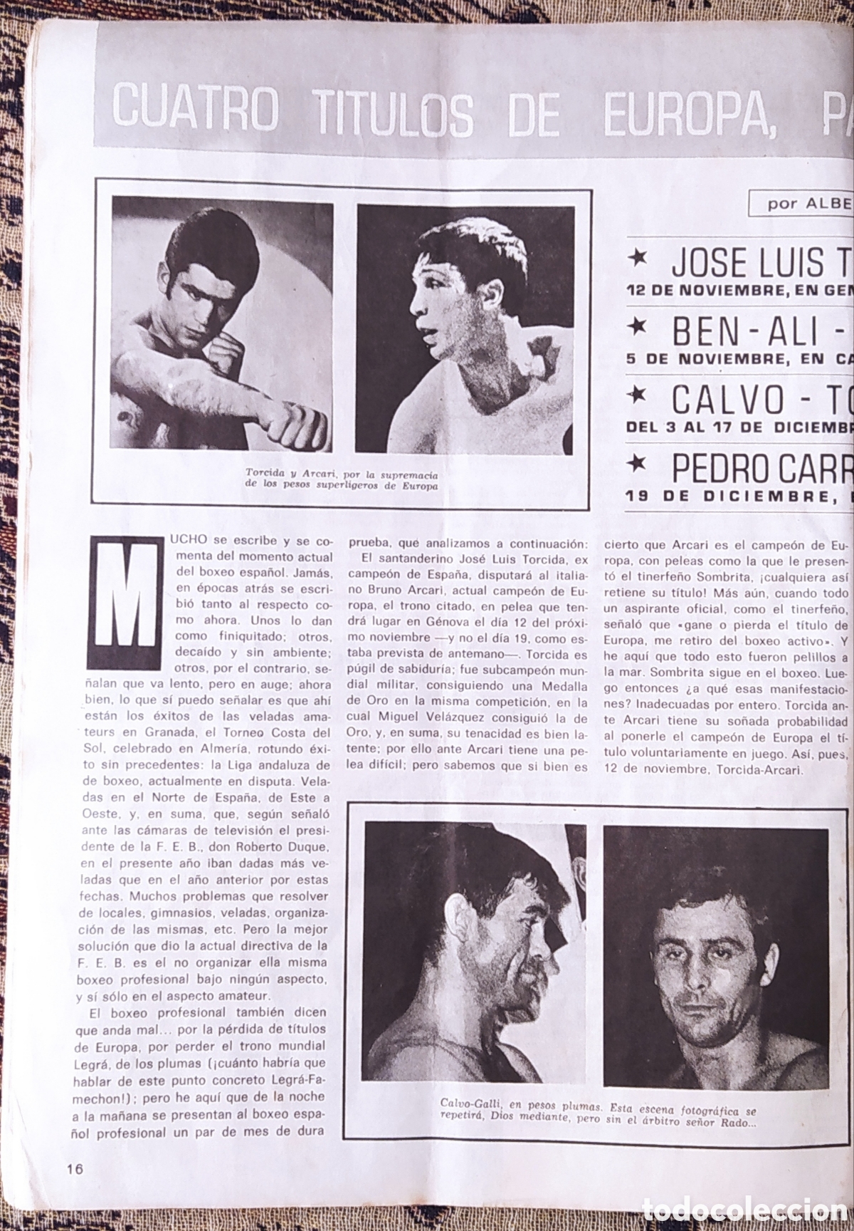 Coleccionismo deportivo: REVISTA DE BOXEO 1969 - Foto 8
