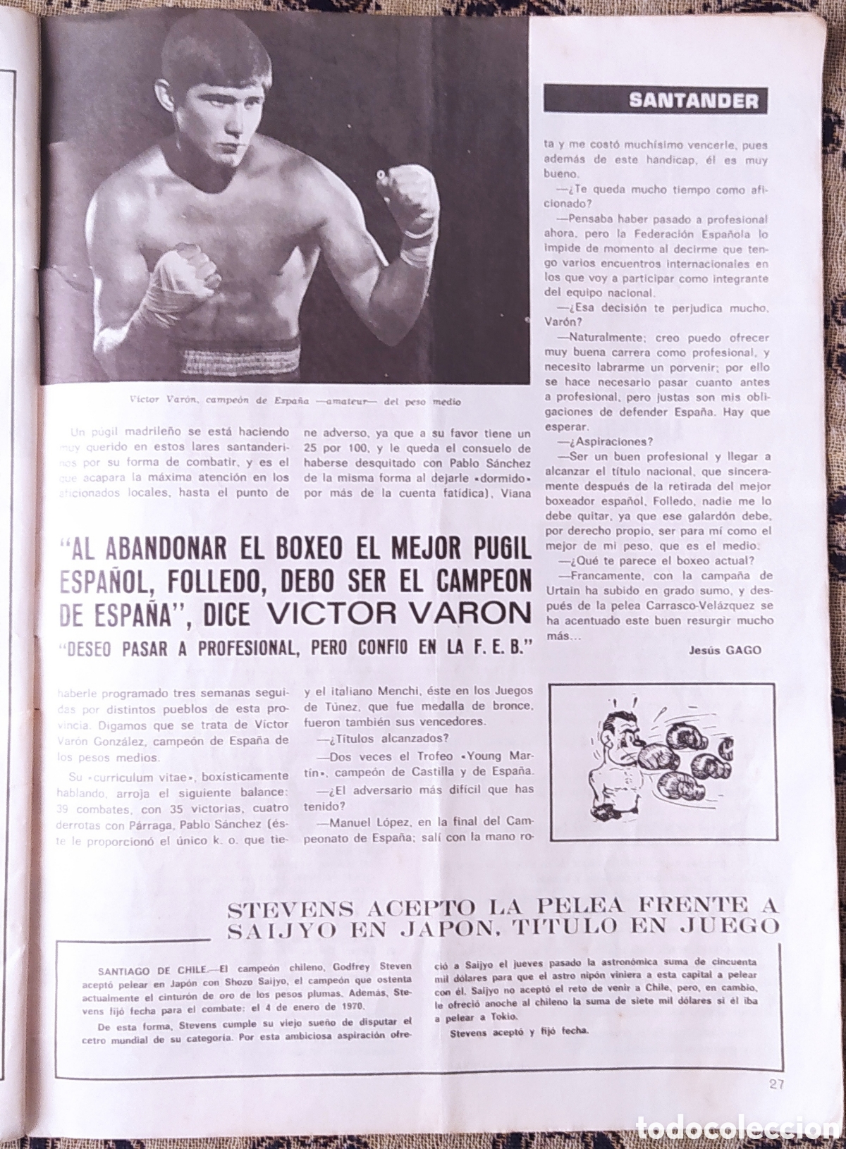 Coleccionismo deportivo: REVISTA DE BOXEO 1969 - Foto 14