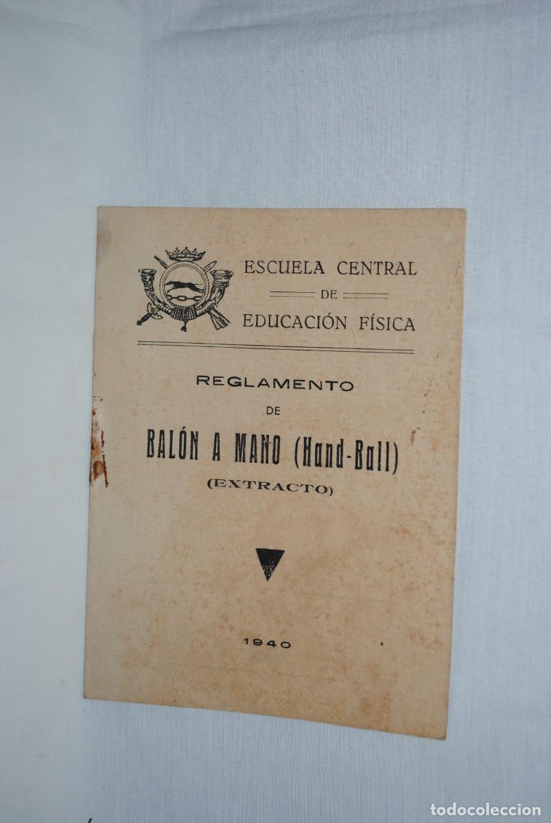 Coleccionismo deportivo: REGLAMENTO DE BALON A MANO , ( HAND - BALL ) 1940 - Foto 1