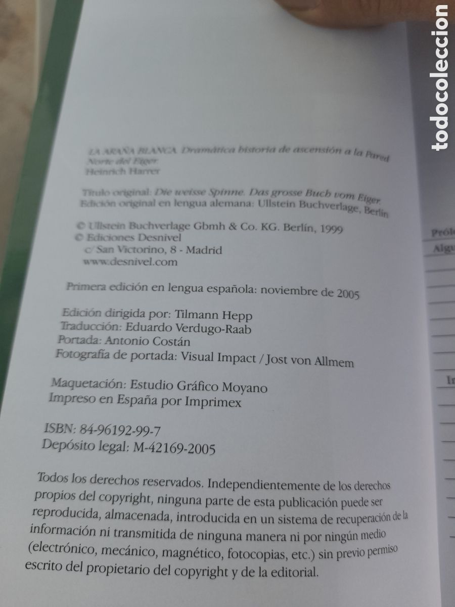 Coleccionismo deportivo: Libro, La Ara&ntilde;a Blanca, Dram&aacute;tica historia de la Ascensi&oacute;n a la pared norte del Eiger - Foto 2