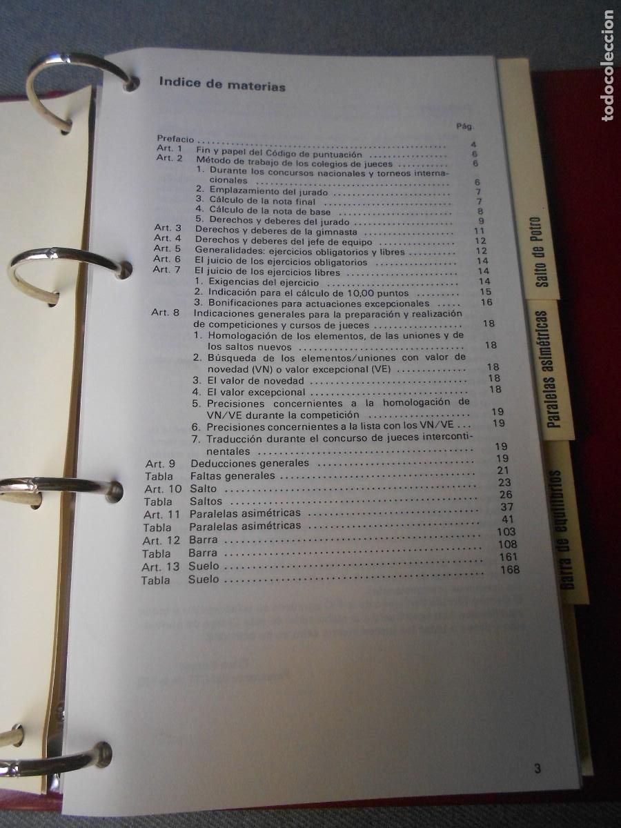 Coleccionismo deportivo: CODIGO DE PUNTUACION DE GIMNASIA ARTISTICA - Foto 3