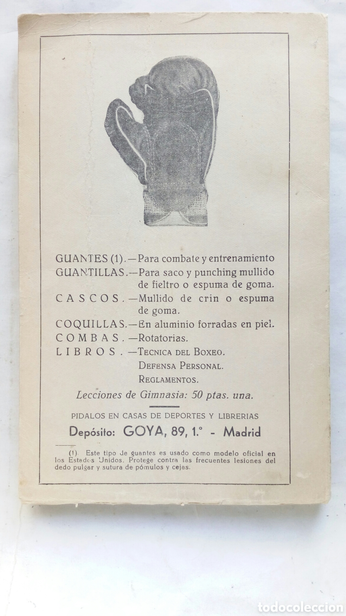 Coleccionismo deportivo: La t&eacute;cnica del Boxeo. Fabi&aacute;n V. del Valle. - Foto 2