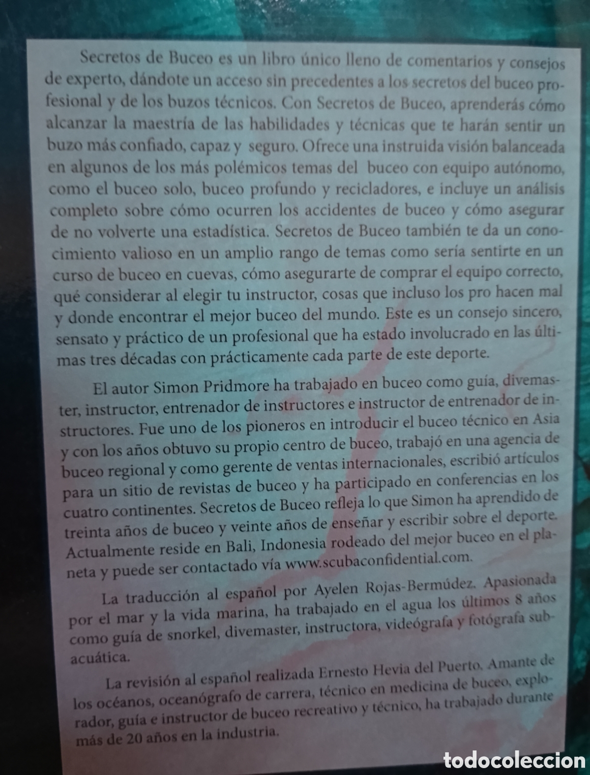 Coleccionismo deportivo: SECRETOS DEL BUCEO. PRIDMORE, SIMON. BALI, 2015 - Foto 2